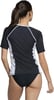 Speedo Womens Solid Short Sleeve RashguardBlackWhite