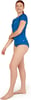 Speedo Womens Solid Short Sleeve RashguardSpeedo Blue