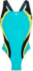 Speedo Womens Swimsuit One Piece Creora Highclo Quantum Splice High Cut SolidFusion Ceramic