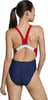 Speedo Womens Swimsuit One Piece Creora Highclo Quantum Splice High Cut SolidFusion RedWhiteBlue