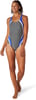 Speedo Womens Swimsuit One Piece Creora Highclo Quantum Splice High Cut SolidHeather Anthracite