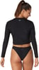 Speedo Womens Uv Swim Shirt Long Sleeve RashguardCrop Sheen Speedo Black