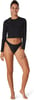 Speedo Womens Uv Swim Shirt Long Sleeve RashguardCrop Sheen Speedo Black