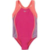 Speedo Girls Swimsuit One Piece Mesh Splice Thick StrapRose Violet