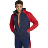 Speedo Mens Sweatshirt Full Zip Hooded Jacket Team Warm Up  RedWhiteBlue SmallSpeedo Mens Sweatshirt Full Zip Hooded Jacket Team Warm Up  RedWhiteBlue Small