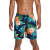 Speedo Mens Swim Trunk Mid Length Redondo FloralFine Peacoat