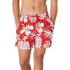 Speedo Mens Swim Trunk Mid Length Redondo FloralPhilo Palm High Risk Red