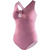 Speedo Womens Swimsuit One Piece Tie Front Plus Size RibbedMauve Orchid