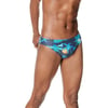 imageSpeedo Mens Standard Swimsuit Brief Creora Highclo Printed Paradise Peacoat 34