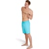 imageSpeedo Mens Swim Trunk Mid Length Redondo SolidBlue Atoll