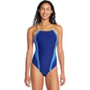 imageSpeedo Womens Swimsuit One Piece Quantum Splice Thin Strap High Cut SolidCerulean Blue