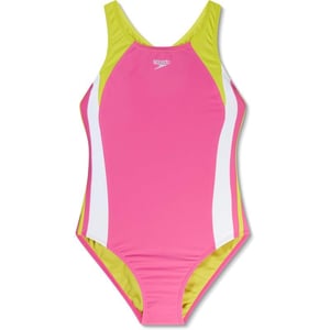 Speedo Girls Swimsuit One Piece Infinity Splice Thick StrapFlare Pink