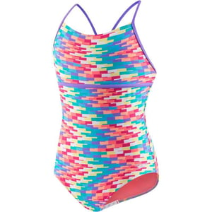 Speedo Girls Swimsuit One Piece Thin StrapsMulti