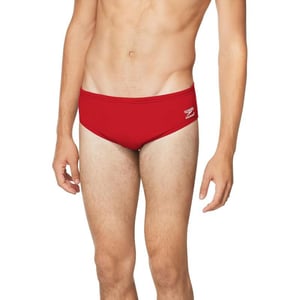 Speedo Mens Standard Swimsuit Brief Endurance Solid AdultTeam Red