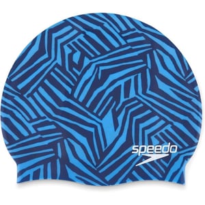 Speedo Swim Cap SiliconeElastomericBold Animal Azure