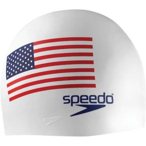 Speedo Swim Cap SiliconeWhite Flag