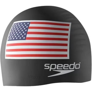 Speedo Swim Cap SiliconeSpeedo Black Flag