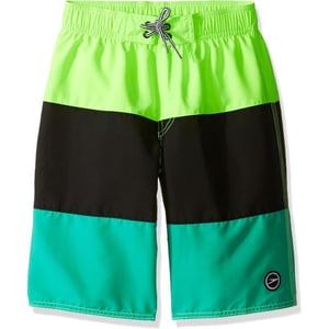 Speedo Boys Swim Trunk Knee Length Blocked VolleyDiscontinuedSport Neon