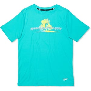 Speedo Boys Uv Swim Shirt Short Sleeve Tee GraphicCeramic