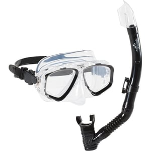 Speedo UnisexAdult Adventure Swim Mask Snorkel amp Fins SetBlackBlack