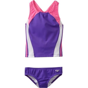 Speedo Girls Swimsuit Two Piece Tankini Infinity Splice Thick StrapDiscontinuedPurple