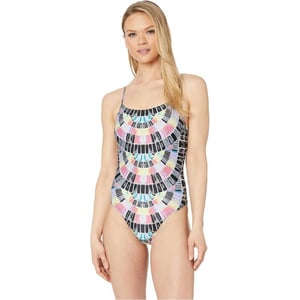 Speedo Womens Swimsuit One Piece PowerFlex Relay Back PrintedMulti