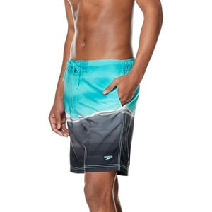 Mens Swim Trunk Knee Length Boardshort Bondi PrintedWave Ceramic