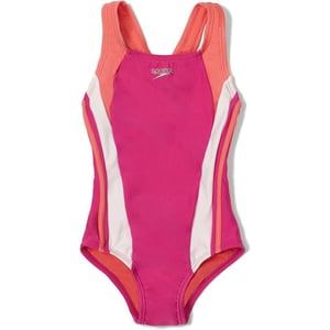 Speedo Girls Swimsuit One Piece Infinity Splice Thick StrapRose Violet