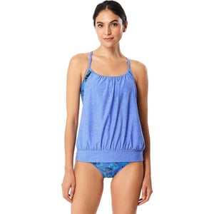 Speedo Womens Swimsuit Top Tankini BlousonBlue Heather