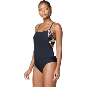 Speedo Womens Swimsuit Top Tankini BlousonSpeedo BlackFloral