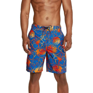 Mens Swim Trunk Knee Length Boardshort Bondi Printed20 Blend Bright Cobalt