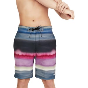 Mens Swim Trunk Knee Length Boardshort Bondi Printed20 Coastal China Blue