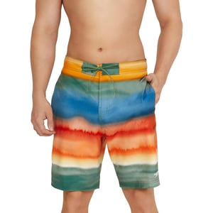 Mens Swim Trunk Knee Length Boardshort Bondi Printed20 Coastal Dark Ivy