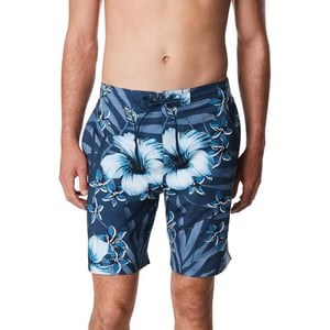 Mens Swim Trunk Knee Length Boardshort Bondi Printed20 Hover Vallarta Blue