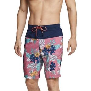 Mens Swim Trunk Knee Length Boardshort Bondi PrintedFaded Rose