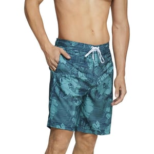 Mens Swim Trunk Knee Length Boardshort Bondi PrintedInsignia Blue