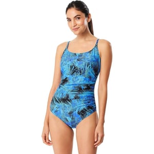 SWIMWEARSpeedo Womens Ombre Shirred One Piece SwimsuitScuba Blue