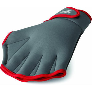 Speedo Aqua Fit Swim Training GlovesCharcoalRed