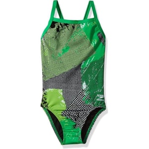 Speedo Big Girls How Its Done Fly Back SwimsuitBig Girls Green