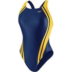 Speedo Big Girls Youth Quantum Splice SwimsuitSapphireGold