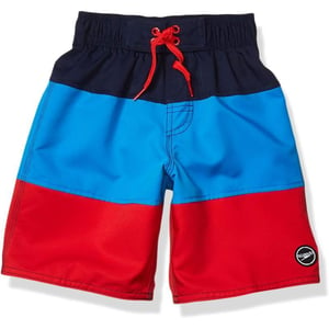 Speedo Boys Swim Trunk Knee Length Blocked VolleyBlueRed