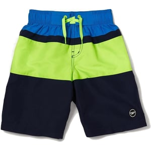 Speedo Boys Swim Trunk Knee Length Blocked VolleyElectric Blue Lemonade