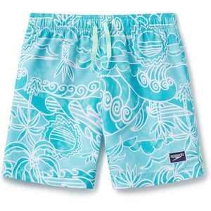 Speedo Boys Swim Trunk Mid Length Redondo PrintedWayback Bay Beach Glass