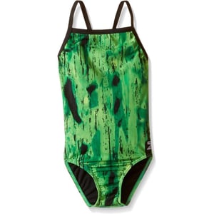 Speedo Girls Endurance Art School Flyback SwimsuitArt Speedo Green