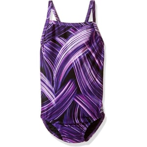 Speedo Girls Endurance Turbo Stroke Drop Back SwimsuitTurbo Speedo Purple