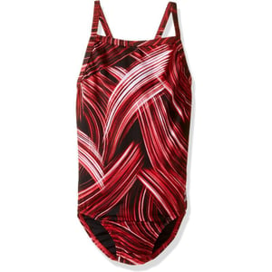 Speedo Girls Endurance Turbo Stroke Drop Back SwimsuitTurbo Speedo Red