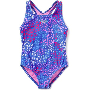 Speedo Girls Swimsuit One Piece Closed RacerbackDazzling Blue