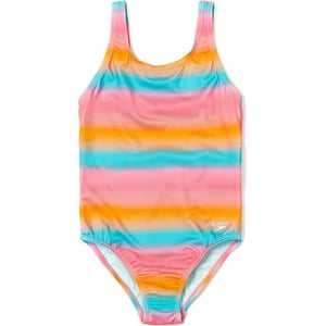 Speedo Girls Swimsuit One Piece High Neck Strappy BackGradient Ombre