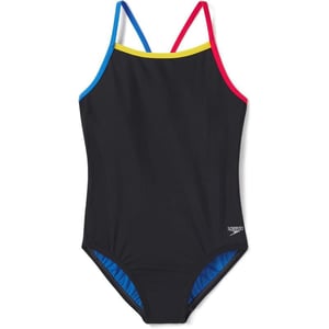 Speedo Girls Swimsuit One Piece Thin StrapsAnthracite