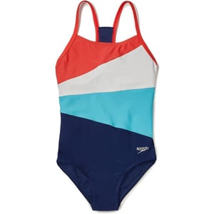 Speedo Girls Swimsuit One Piece Thin StrapsRadiating Blueprint